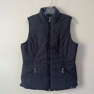 Ariat Reversible Blue Plaid Puffer Vest Equestrian Riding Medium
